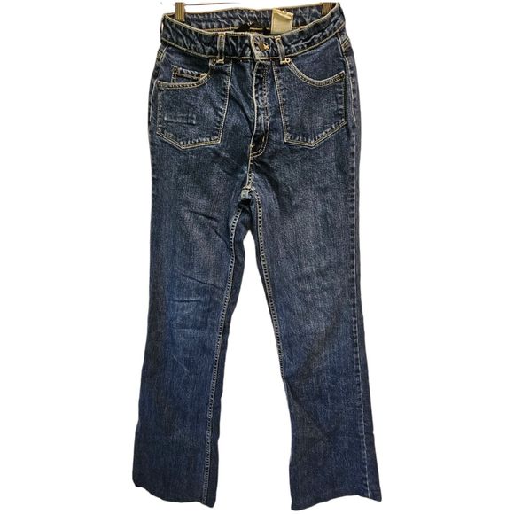Vintage TALL GIRL Denim Jeans Flare Wide‎ Leg Size 8 - Picture 1 of 5